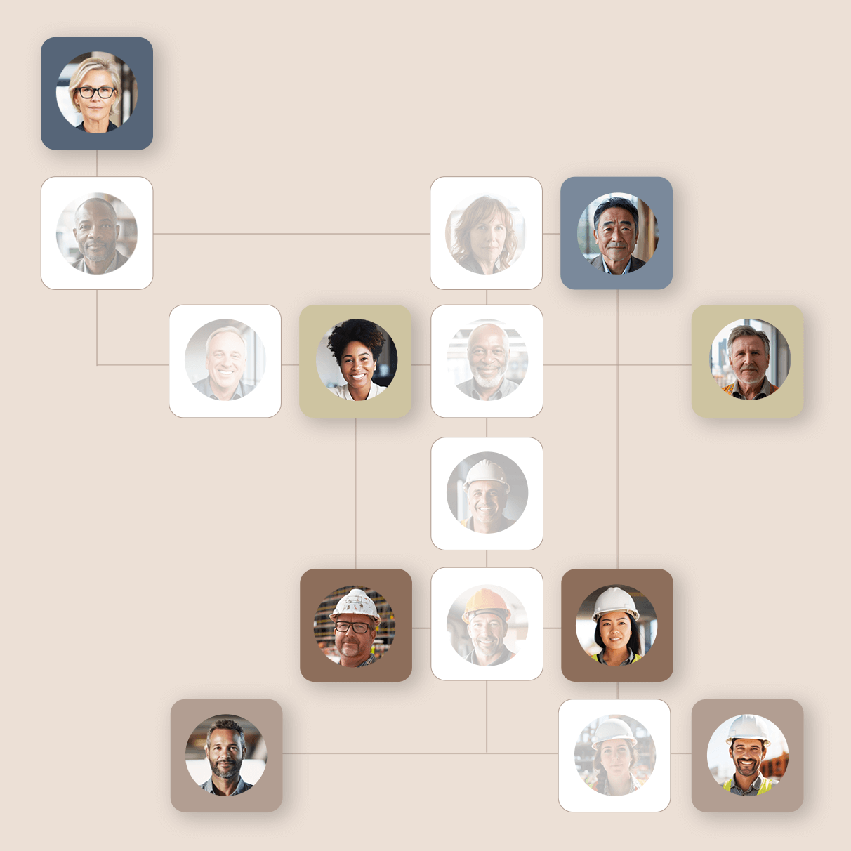 Tiles of images connected