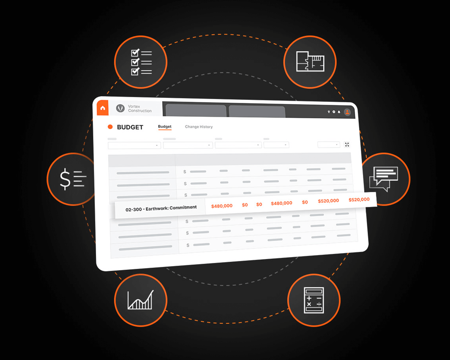 Procore's budget tool