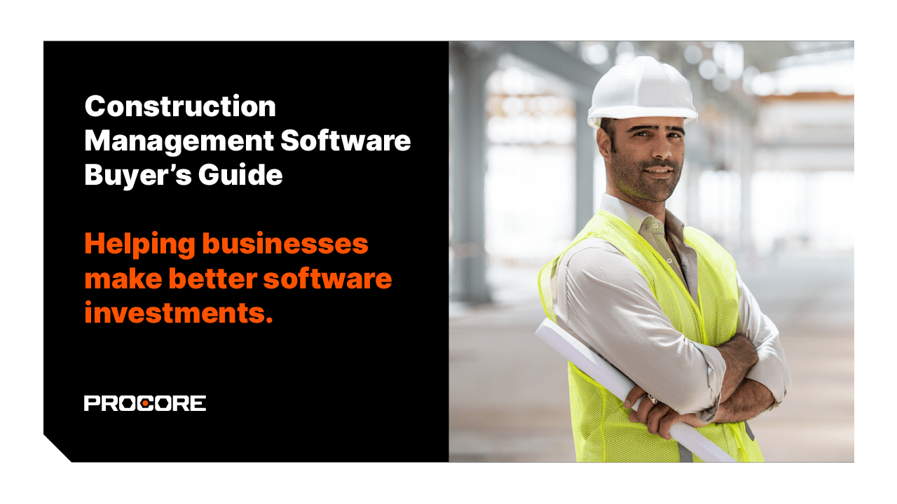 Construction Management Software Buyers Guide ebook cover